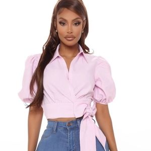 Fashion Nova wrap top.